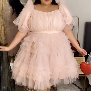 Ivy City Co Pixie Dress In Blush